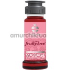 Массажный лосьон Fruity Love Massage с согревающим эффектом - клубника-вино, 50 мл - Фото №1