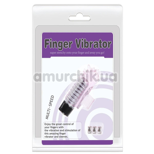 Вибронапалечник для стимуляции клитора Finger Vibrator, розовый
