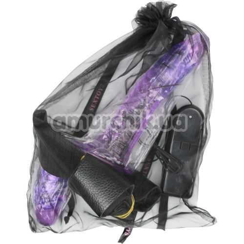 Страпон з вібрацією Ultra Passionate Harness 022049, фіолетовий