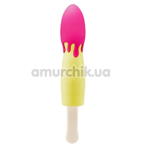 Вібратор Popsicle, жовто-рожевий - Фото №1