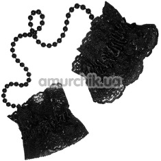 Фиксаторы для рук Cottelli Jewels Handcuffs Lace, черные - Фото №1