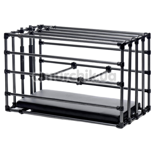 Клітка для покарань Kennel Adjustable Cage With Padded Board, чорна