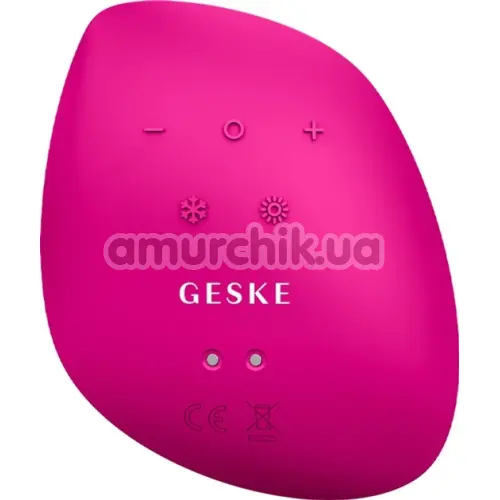Ультразвуковой массажер-маска для лица Geske Sonic Warm & Cool Mask 9 in 1, розовый