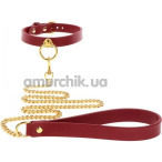 Ошейник с поводком Taboom O-Ring Collar and Chain Leash, красный - Фото №1