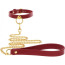 Ошейник с поводком Taboom O-Ring Collar and Chain Leash, красный - Фото №0