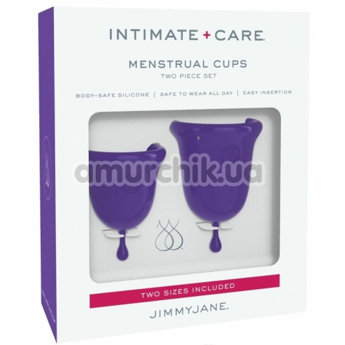Набір з 2 менструальних чаш Jimmyjane Intimate Care Menstrual Cups, фіолетовий