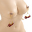 Зажимы для сосков Virgite Nipple Clamps Jewels Mod. 3, золотые - Фото №2