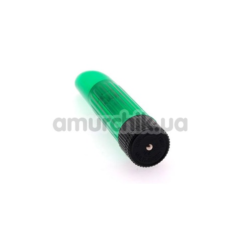Міні-вібратор Lady Finger Crystal Clear, зелений