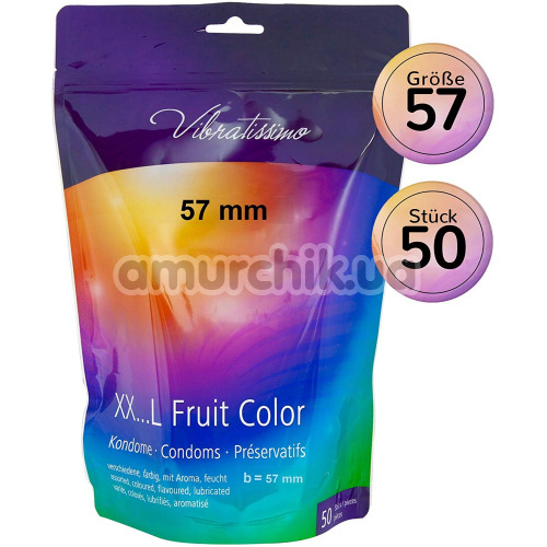Amor Vibratissimo XX... L Fruit Color - 57 мм, 50 шт
