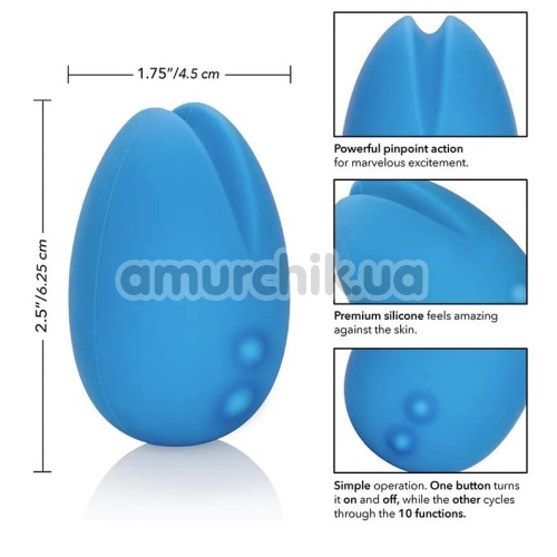 Кліторальний вібратор Silicone Marvelous EggCiter, блакитний