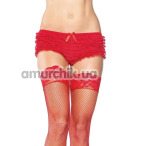 Трусики-шортики Leg Avenue Micromesh Lace Ruffle Tanga Shorts, красные - Фото №1