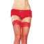 Трусики-шортики Leg Avenue Micromesh Lace Ruffle Tanga Shorts, червоні - Фото №1