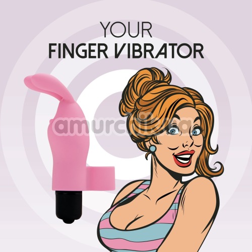 Насадка на палець з вібрацією FeelzToys Magic Finger Bunny Vibrator, рожева
