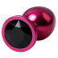 Анальна пробка з чорним кристалом Toyfa Metal 717008-99, рожева - Фото №3