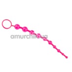 Анальний ланцюжок Anal Beads з петелькою, рожевий - Фото №1