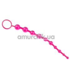 Анальний ланцюжок Anal Beads з петелькою, рожевий - Фото №1