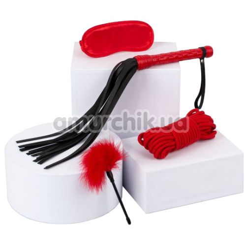 Бондажный набор sLash Passion BDSM Leather Set, красный