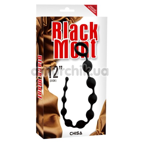 Анальний ланцюжок Black Mont Playful Beads 12, чорний