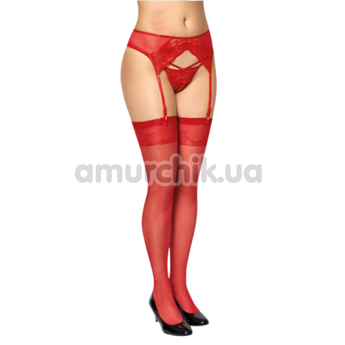 Чулки Stockings (модель 5511), красные - Фото №1
