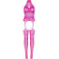 Комбинезон Leg Avenue High Neck Lace Bodystocking, розовый - Фото №8