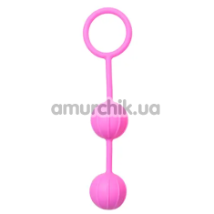 Вагінальні кульки Easy Toys Pleasure Balls Soft Ribbed Love Balls, рожеві - Фото №1