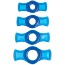Набор эрекционных колец TitanMen Cock Ring Set, 4 шт синий - Фото №1