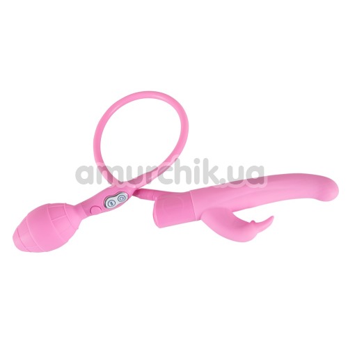 Вибратор Smile Inflatable Vibe Rosy Bunny, розовый - Фото №1