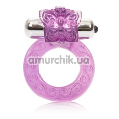 Віброкільце Intimate Butterfly Ring, фіолетове - Фото №1