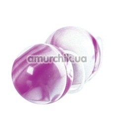 Вагінальні кульки Duotone Orgasm balls, біло-фіолетові - Фото №1