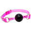 Кляп DS Fetish Neon Ball Gag, рожево-чорний - Фото №1