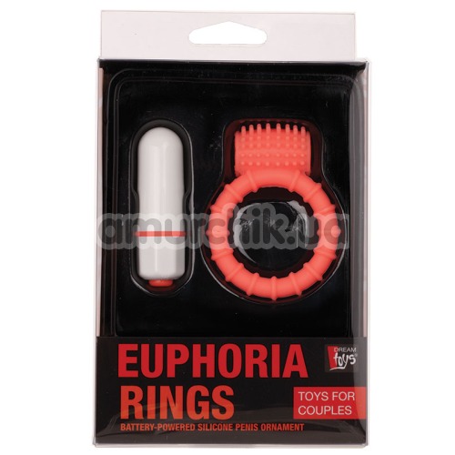 Виброкольцо Euphoria Rings, оранжевое