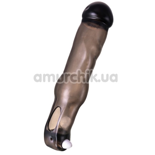 Насадка на пенис с вибрацией XLover Penis Extender 19.4 см, черная