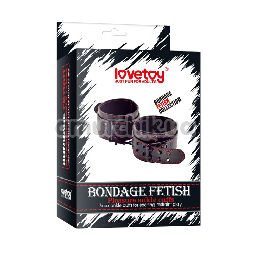Фіксатори для ніг Bondage Fetish Pleasure Ankle Cuffs, чорні