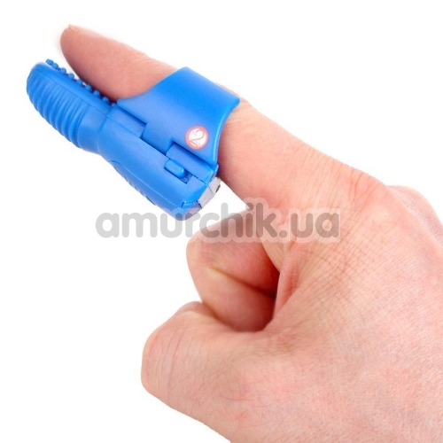 Вибронапалечник для стимуляции клитора Finger Clip, синий
