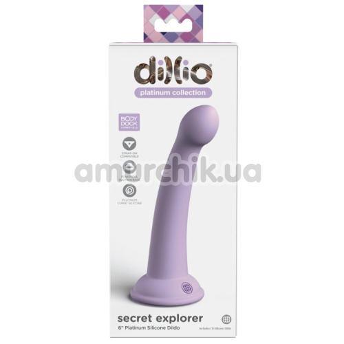 Фаллоимитатор Dillio Platinum Collection Secret Explorer 6, фиолетовый