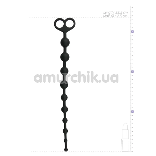 Анальная цепочка Long Anal Beads, черная