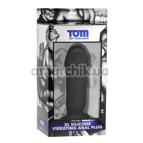 Анальна пробка з вібрацією Tom of Finland XL Silicone Vibrating Anal Plug, чорна