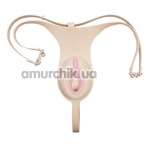Штучна вагіна-трусики Pussy Strap On, тілесна - Фото №1