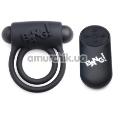 Віброкільце для члена Bang! Remote Control Vibrating Cock Ring & Bullet, чорне - Фото №1
