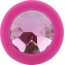 Анальная пробка со светло-розовым кристаллом SWAROVSKI Zcz, розовая - Фото №3