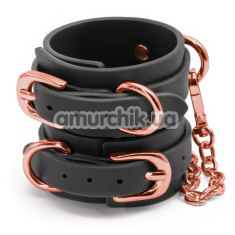 Наручники Bondage Couture Wrist Cuffs, чорні - Фото №1