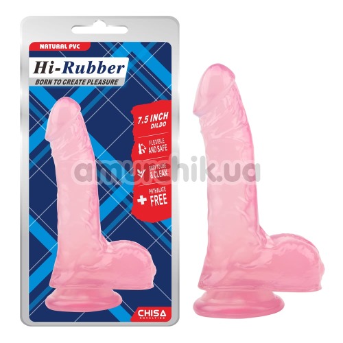 Фаллоимитатор Hi-Rubber Born To Create Pleasure 7.5, розовый