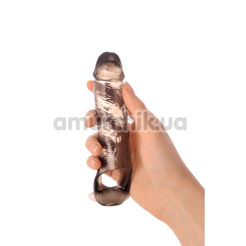 Насадка на пенис с вибрацией XLover Penis Extender 15.5 см, черная
