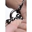 Металлические наручники Tom of Finland Locking Chain Cuffs, серебряные - Фото №2