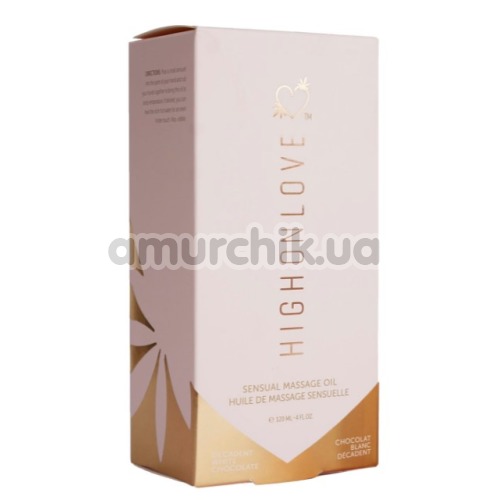 Масажна олія HighOnLove Sensual Massage Oil Decadent White Chocolate - білий шоколад, 120 мл