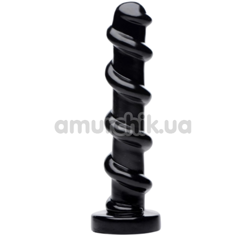 Анальний фалоімітатор Master Cock Mighty Screw 9.5 inch Dildo, чорний - Фото №1