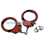 Наручники Fetish Pleasure Diamond Handcuffs, червоні - Фото №1