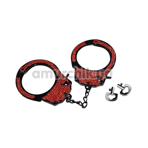 Наручники Fetish Pleasure Diamond Handcuffs, красные