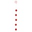 Анальні кульки Clear Anal Beads червоні - Фото №1
