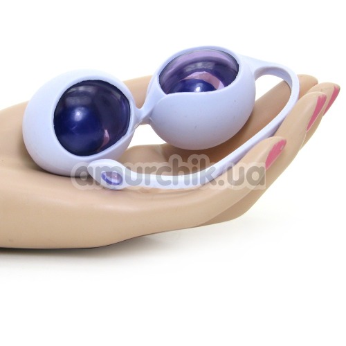 Вагинальные шарики OVO L1, бело-фиолетовые